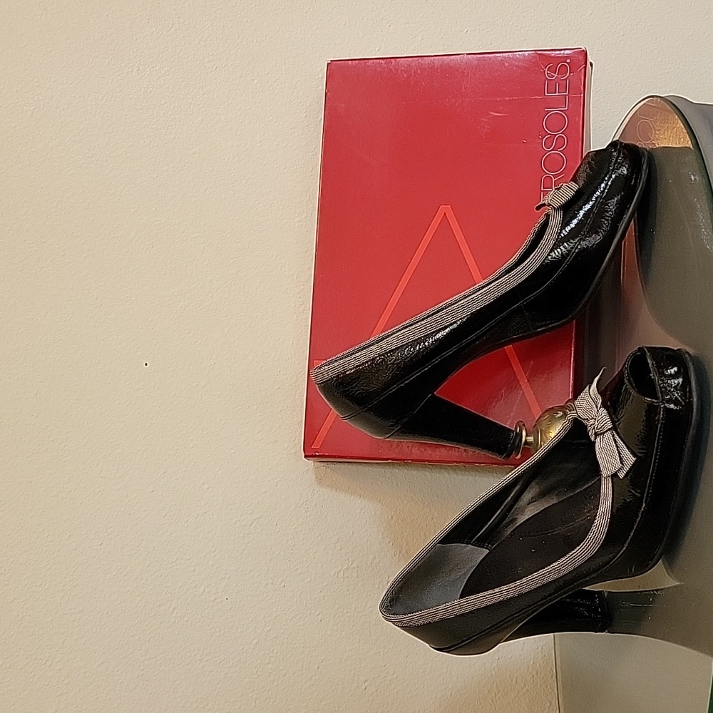 Aerosols Benefit Black Patton Leather Peeptoe